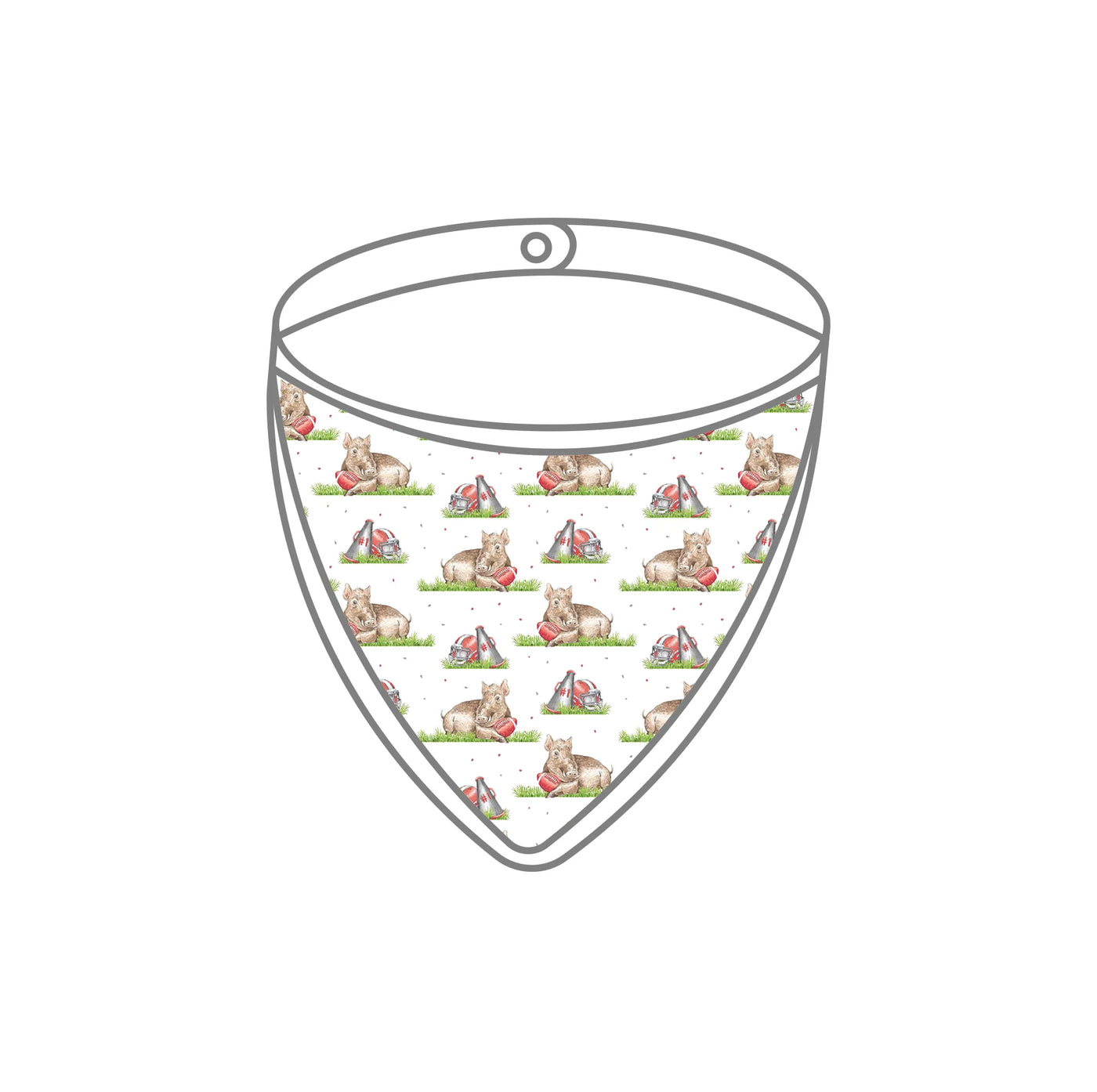 Mascot Mania in Arkansas Organic Cotton Bib