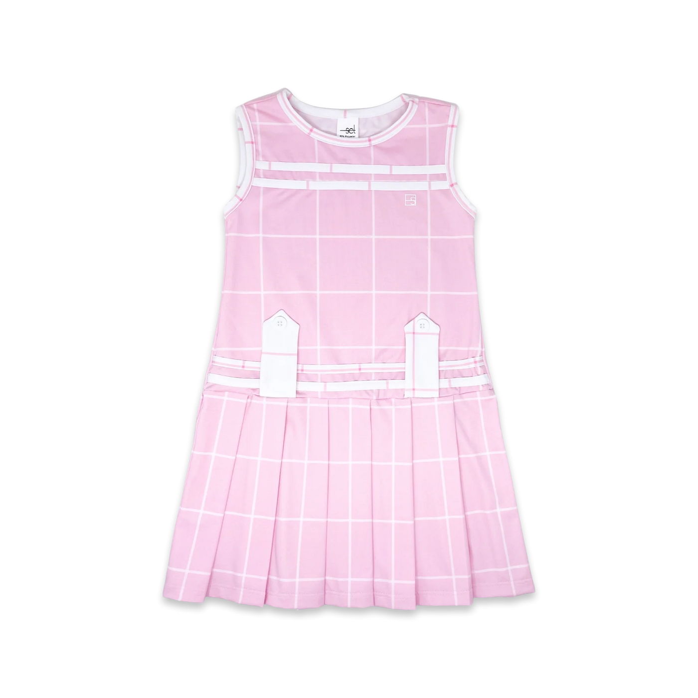 Pink Windowpane Magnolia Dress