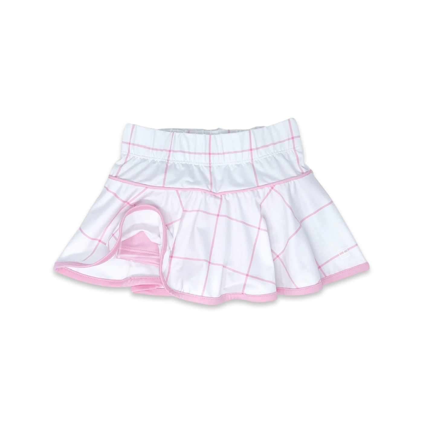 Pink Windowpane Quinn Skort