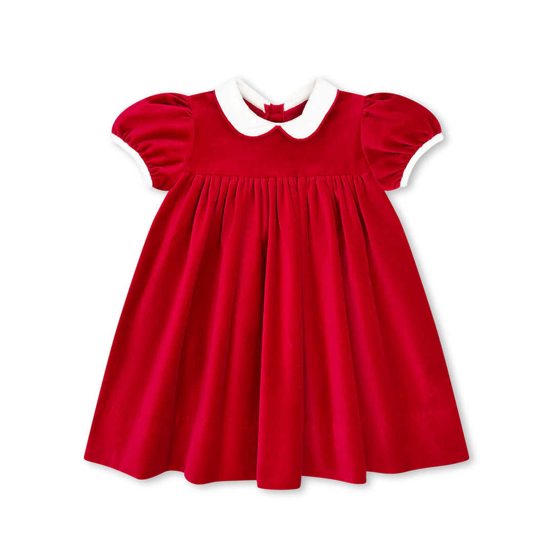 Ruby Red Velvet Memory Making Dress – Southern Style