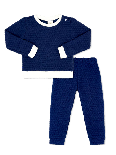 Quincy Quilted Play Set - Newton Navy Quilted, Worthington White Quilted