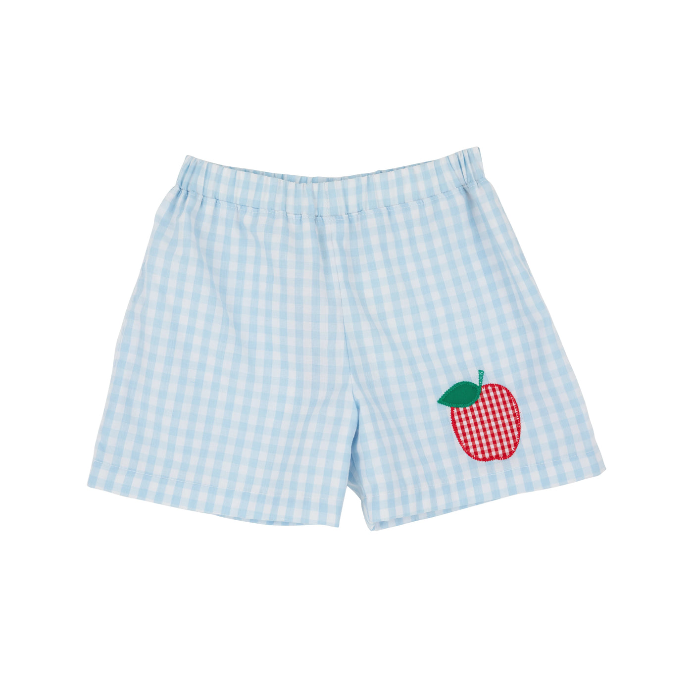 Buckhead Blue Gingham With Apple Applique Shelton Shorts