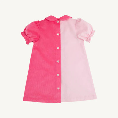 Palm Beach Pink & Romany Rose Corduroy Blaire Button Dress