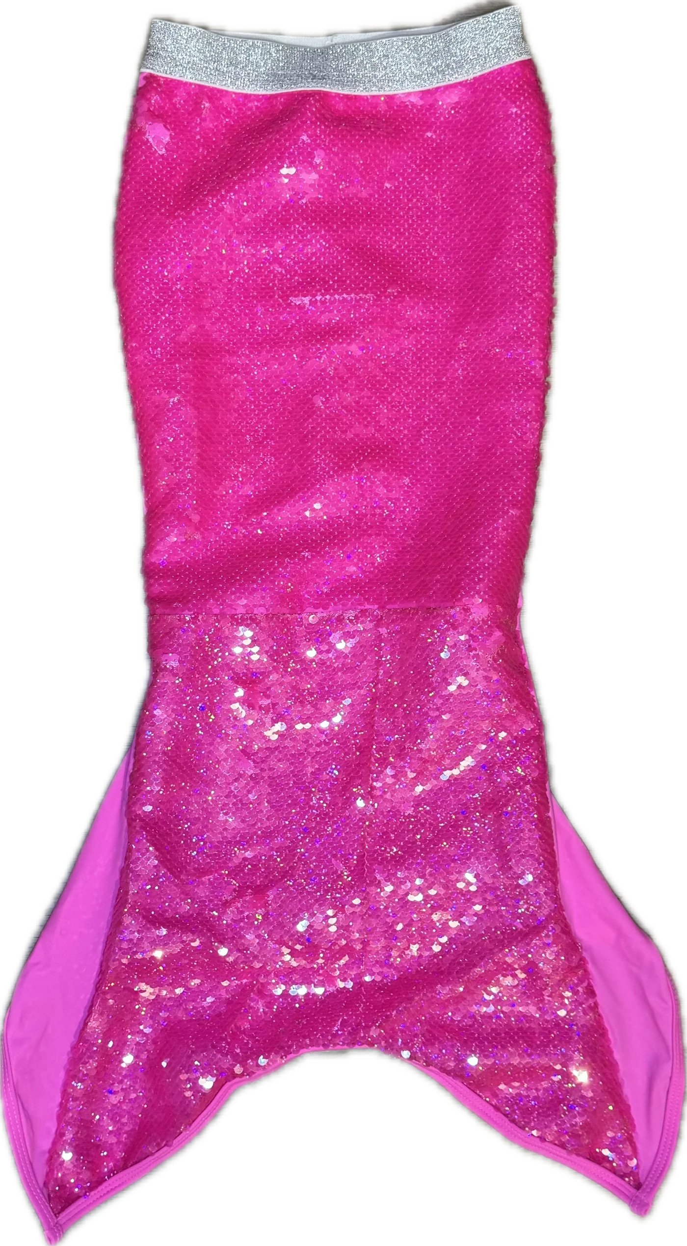 Hot Pink Girls Sequin Mermaid Tail Cover Up
