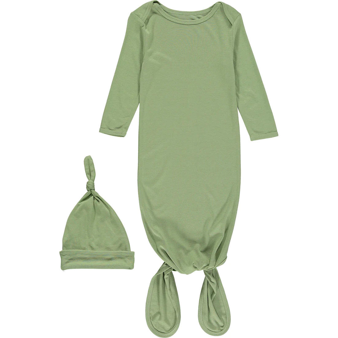 Sage Green Gown and Hat Set