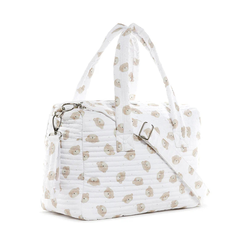 Teddy Bear Quilted Stroller Bag