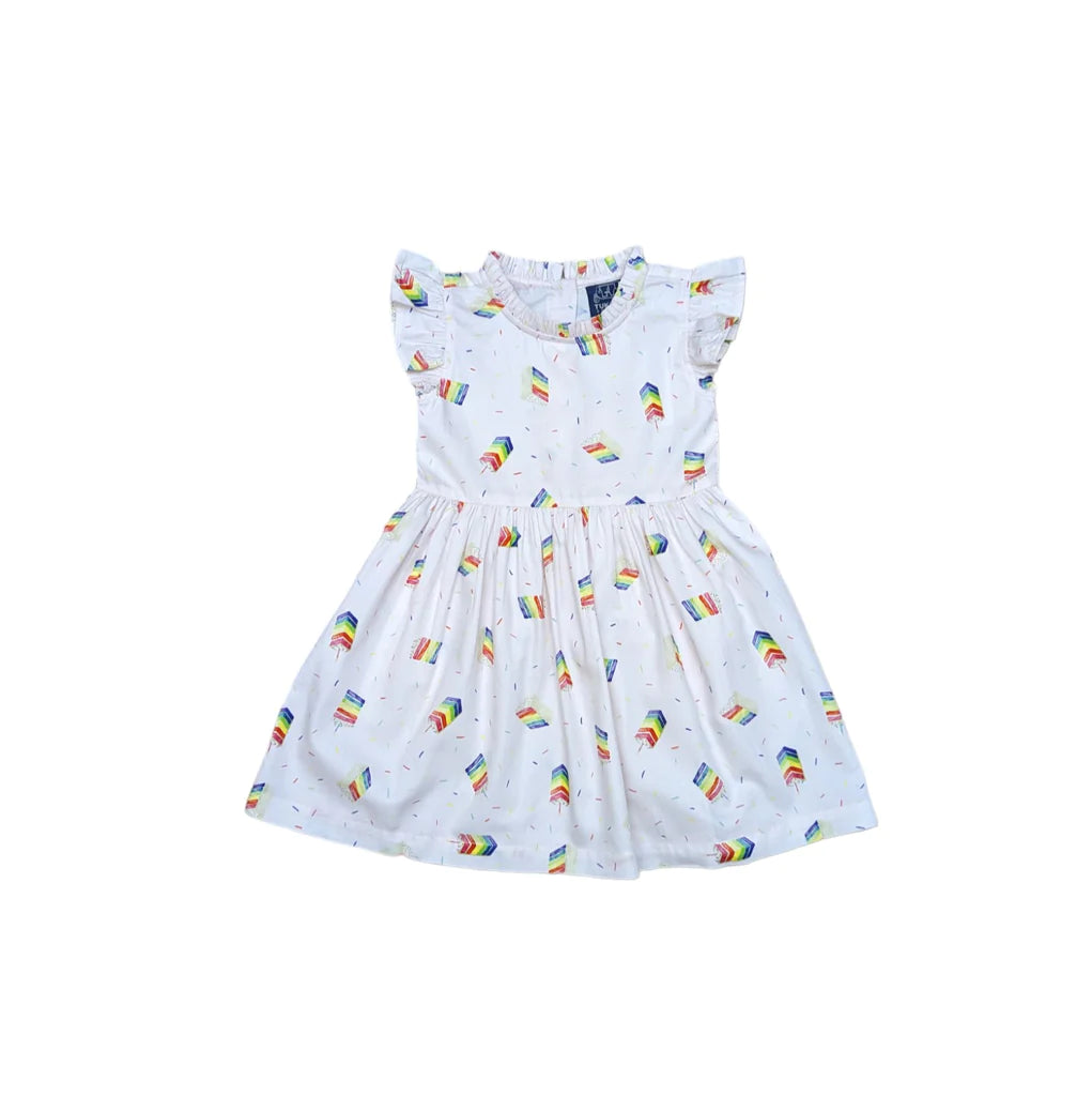 strapless open back dress Birthday Cake Ruffle Dress 2