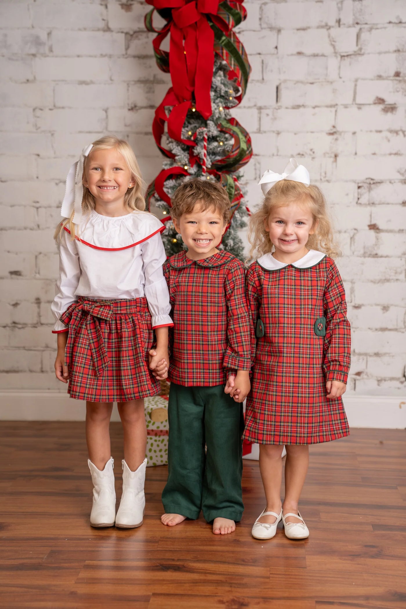 Red Tartan Oaklyn Dress