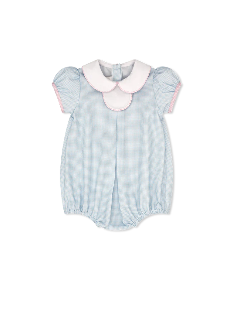 Baby Blue Mini Gingham Timeless Tab Bubble