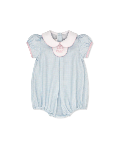 Baby Blue Mini Gingham Timeless Tab Bubble