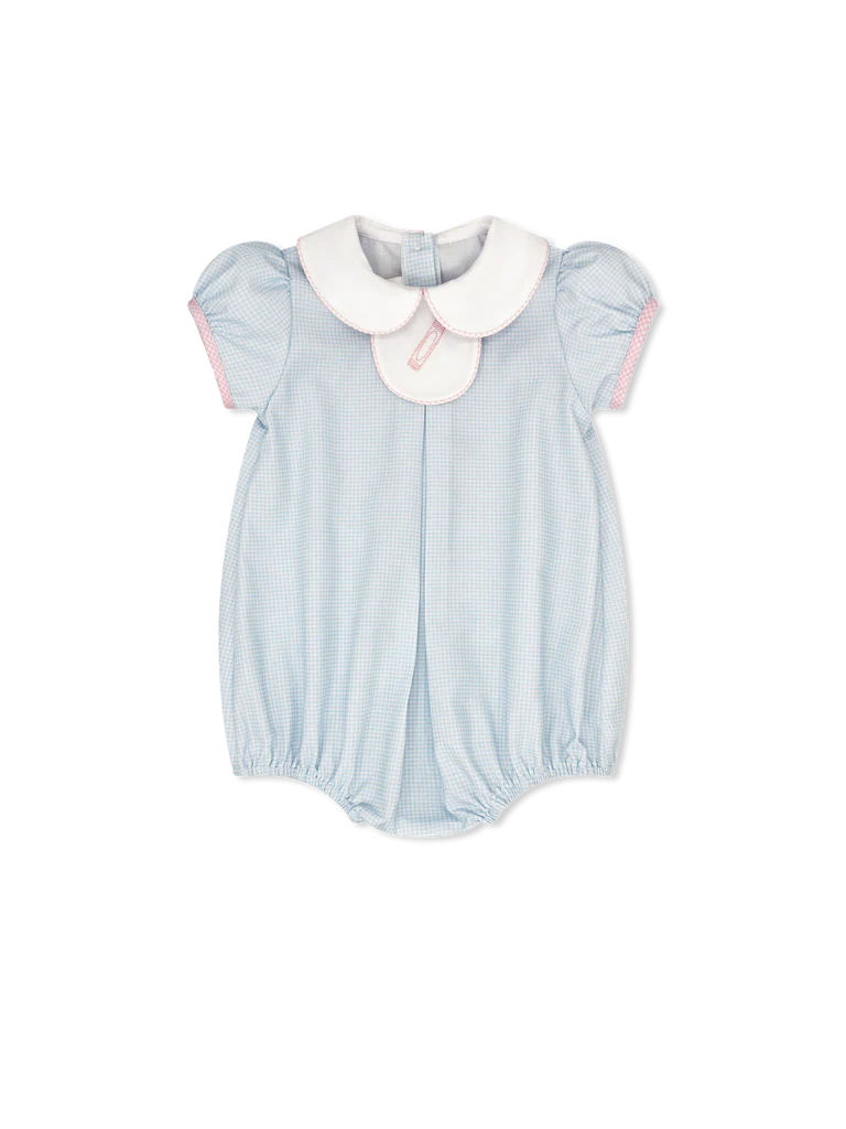 Baby Blue Mini Gingham Timeless Tab Bubble