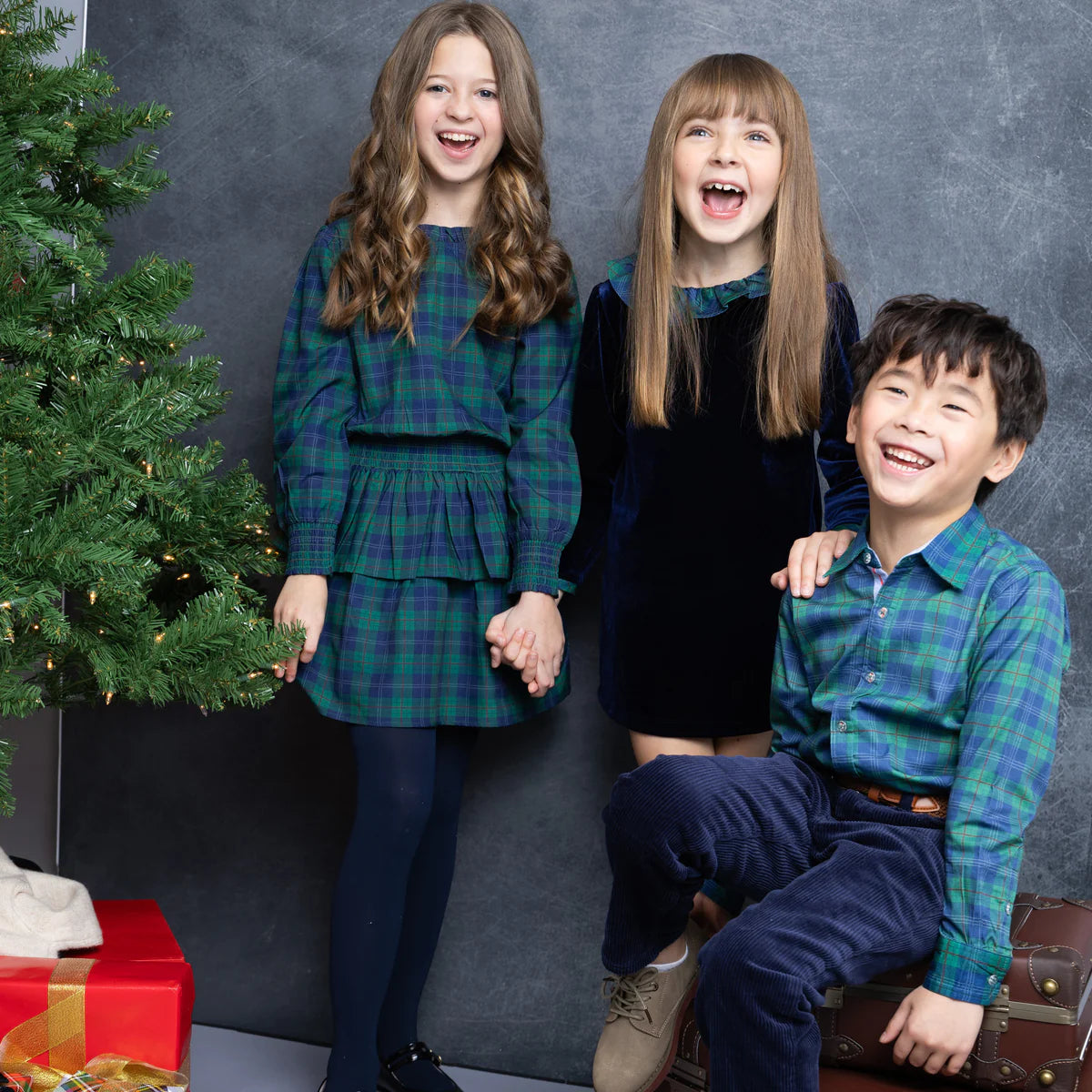 Holiday Plaid Long Sleeve Shirt