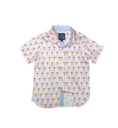 Pink Palms Short Sleeve Shirt