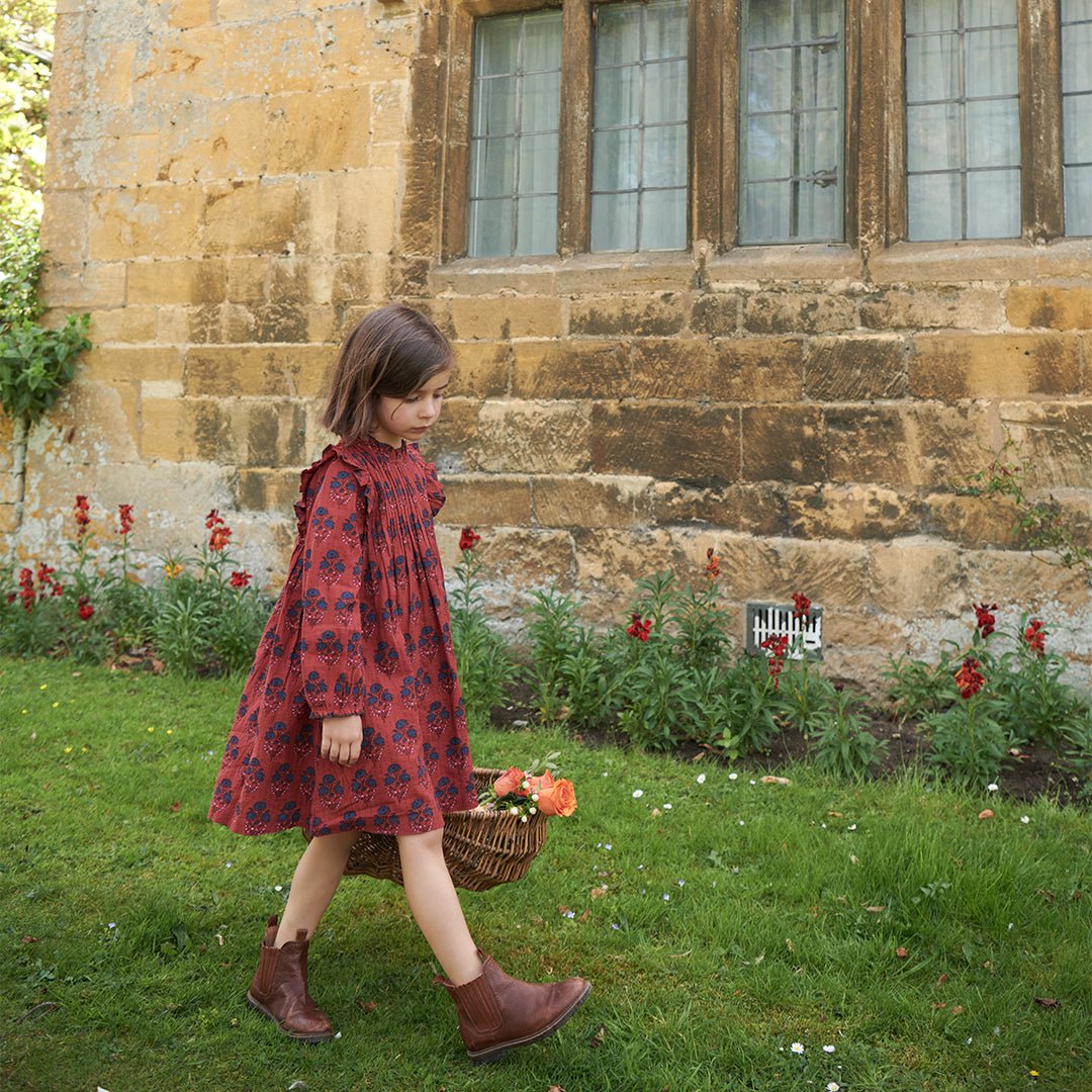 Jaipur Dress - Red Autumn Strawflower