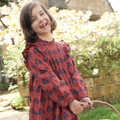Jaipur Dress - Red Autumn Strawflower
