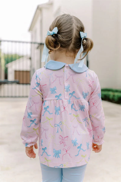 Ribbon Party Long Sleeve Tunic Set