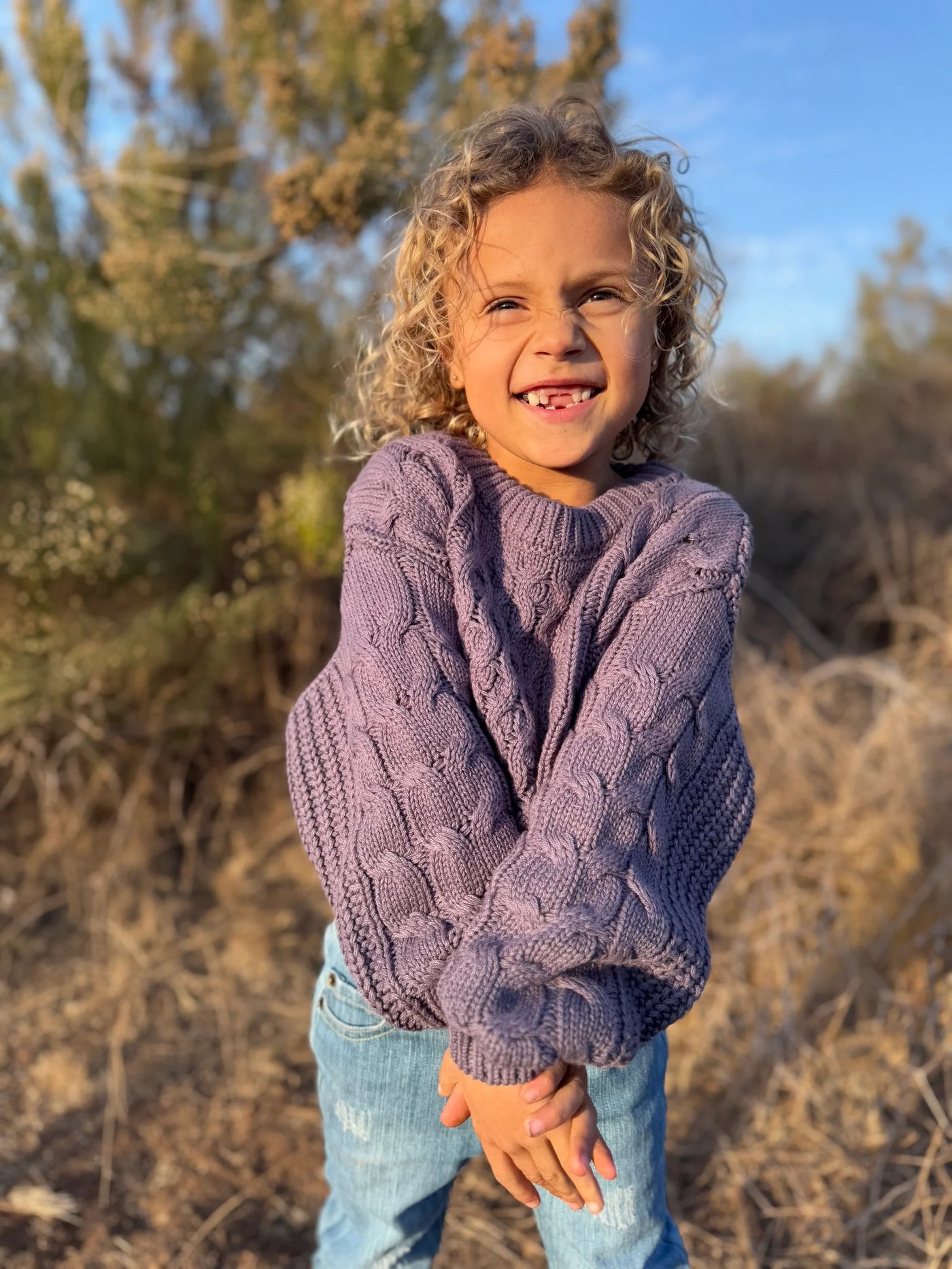 Lavender Knit Molly Sweater