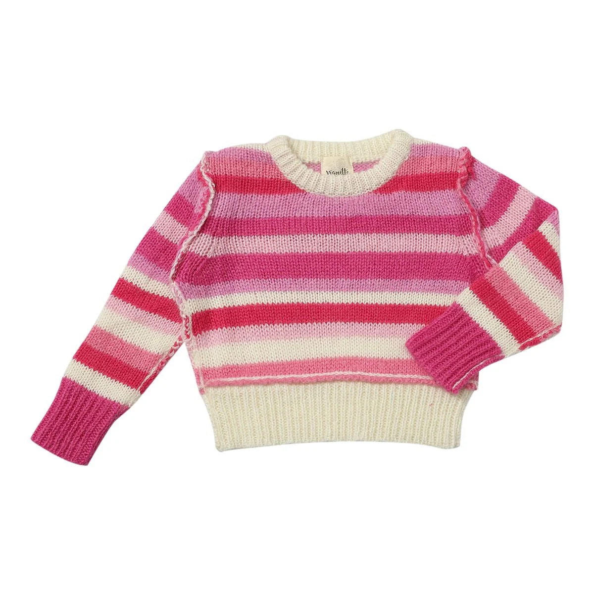 Berry Stripe Knit Donna Sweater