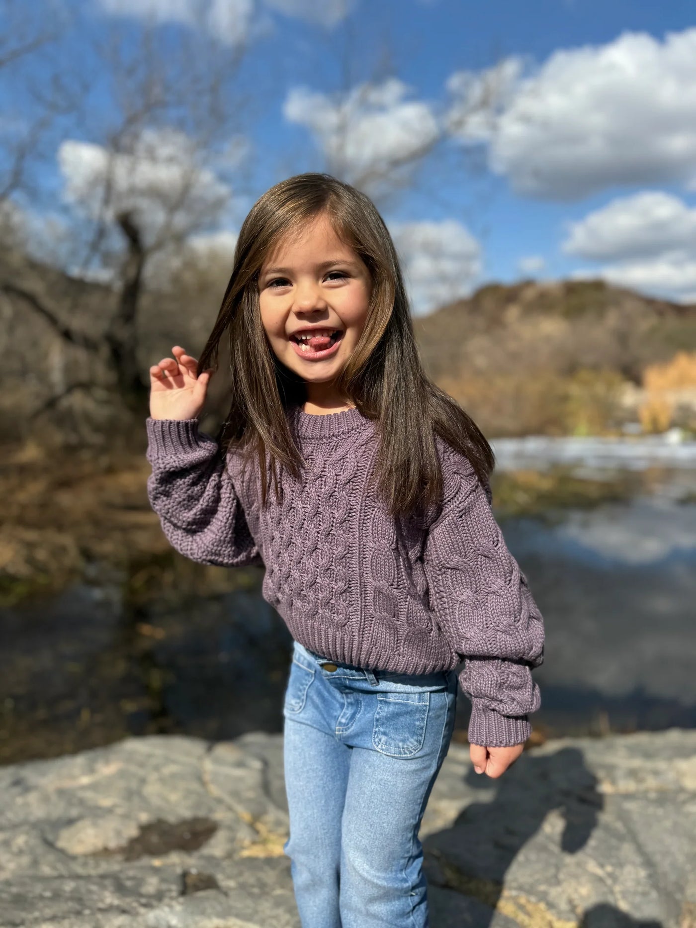 Lavender Knit Molly Sweater