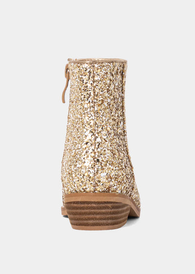 Gold Sparkle Vanilla Mini Boots