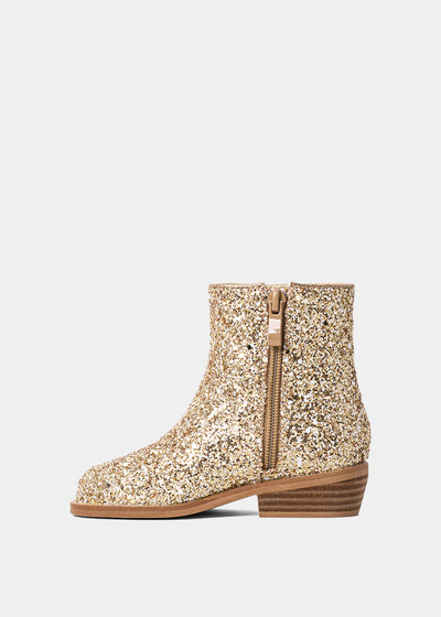 Gold Sparkle Vanilla Mini Boots