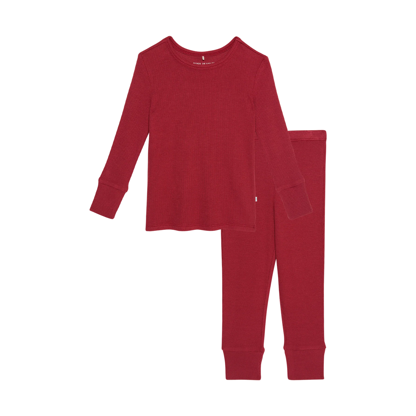 Crimson Waffle Classic Pajama Set