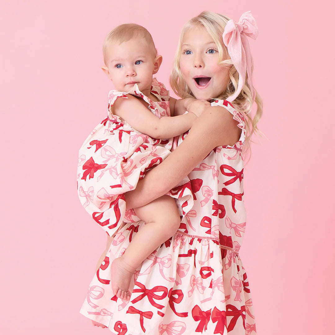 Valentines Bows Baby Girls Camelia Dress Set