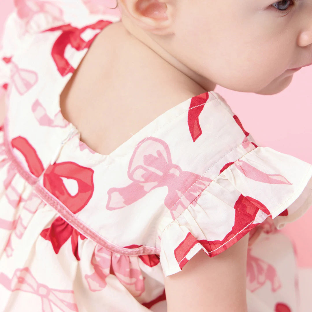 Valentines Bows Baby Girls Camelia Dress Set