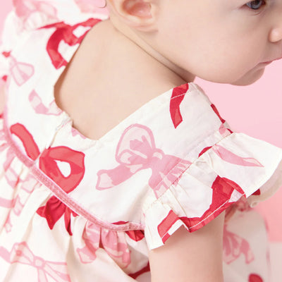 Valentines Bows Baby Girls Camelia Dress Set