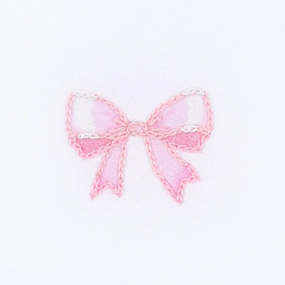 Pink Baby Bows Scattered Ruffle Footie