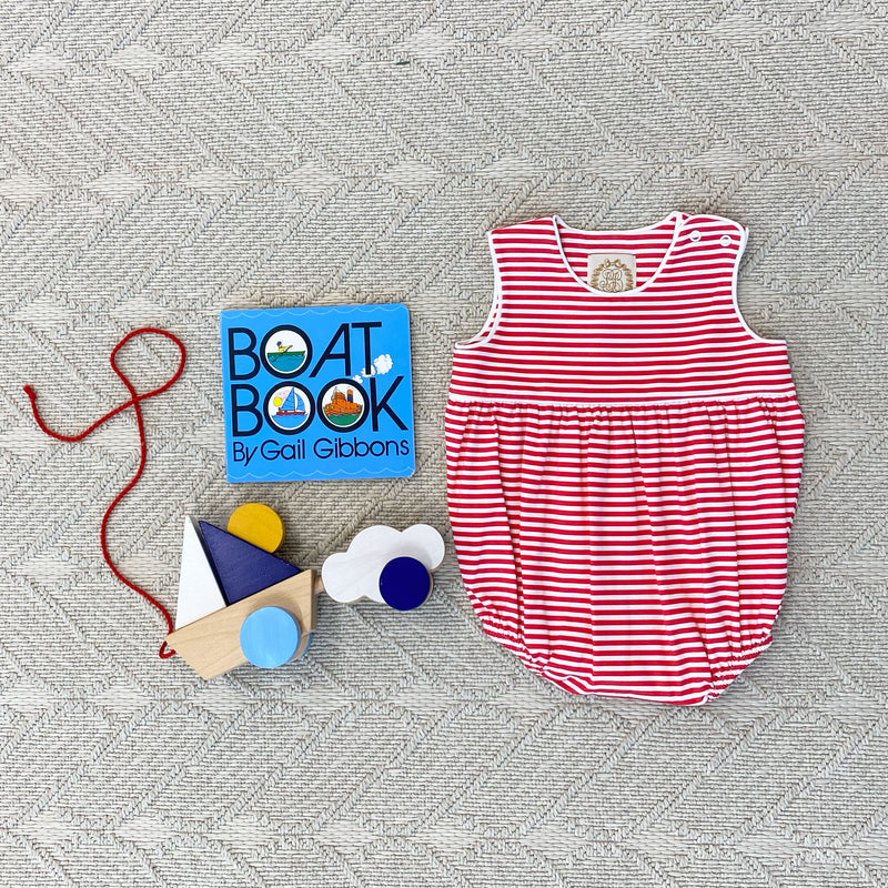 Richmond Red Stripe with Worth Avenue White Barlett Bubble