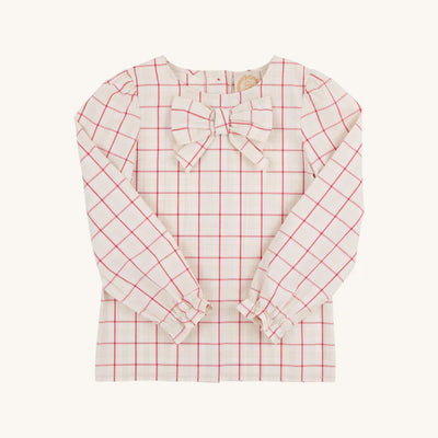 Oak Park Plaid Beatrice Bow Blouse