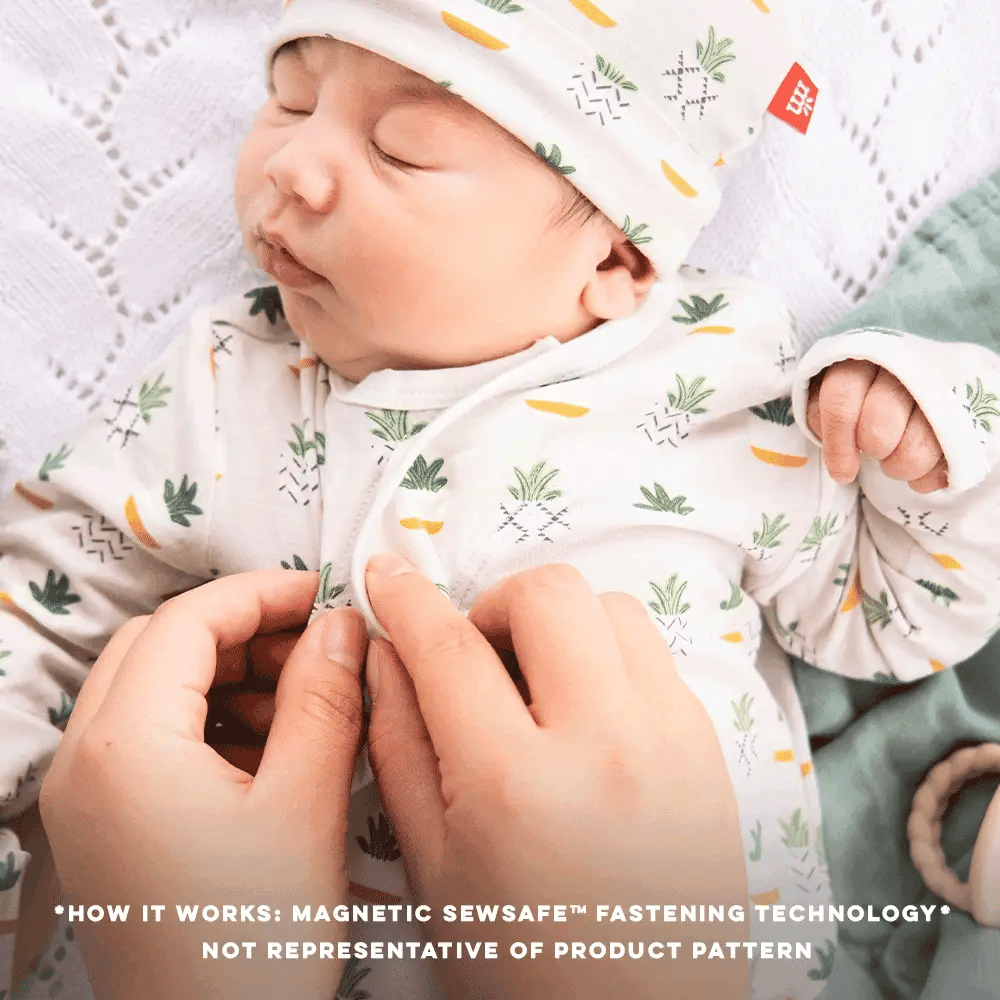 Bedford Floral Modal Magnetic Cozy Sleeper Gown + Hat Set