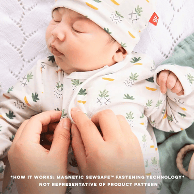 Bedford Floral Modal Magnetic Cozy Sleeper Gown + Hat Set