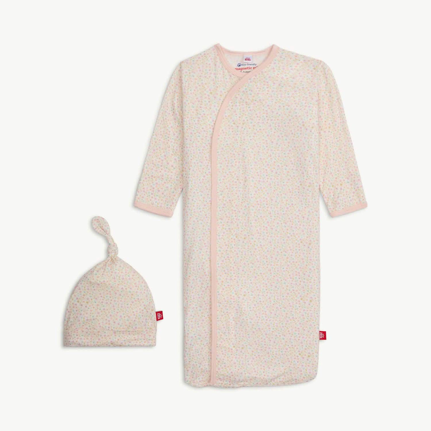 Bedford Floral Modal Magnetic Cozy Sleeper Gown + Hat Set