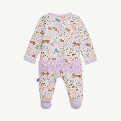 Best Fur End Modal Magnetic Parent Favorite Footie with Ruffle