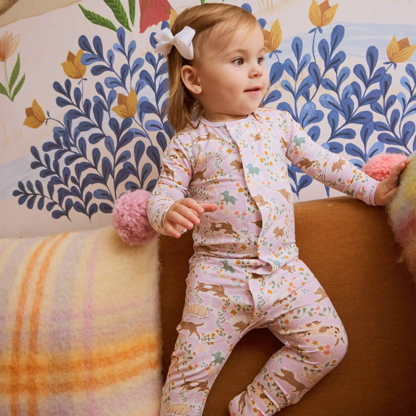 Best Fur End Modal Magnetic Parent Favorite Footie with Ruffle