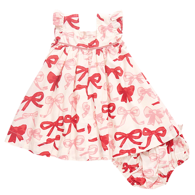 Valentines Bows Baby Girls Camelia Dress Set