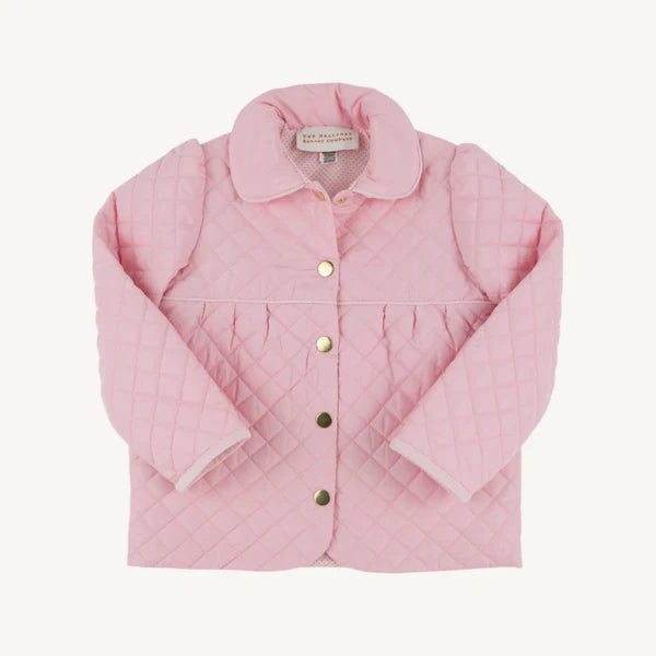 Palm Beach Pink with Hamptons Hot Pink Micro Dot Carlyle Quilted Coat