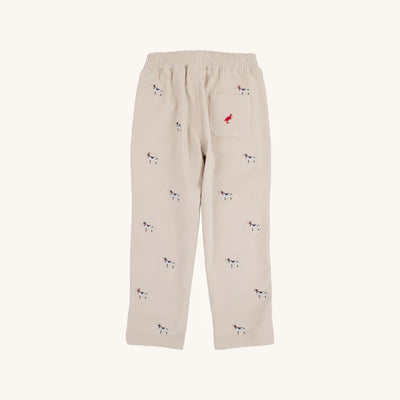 Osprey Oatmeal Richmond Red Stork & Santa Dog Embroidery Critter Sheffield Pants (Corduroy)