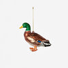 Glass Mallard Ornament, 4.75"