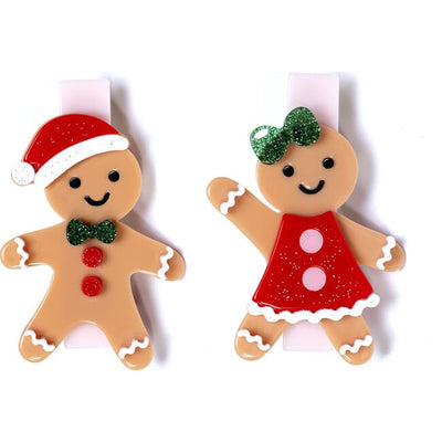 Happy Gingerbread Cookies Hair Clips