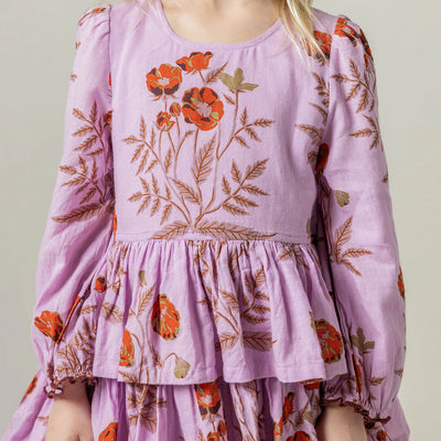 Lavender Poppy Fleur Dress