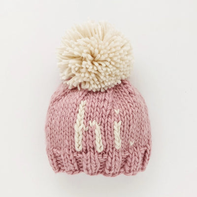 hi. Rosy Hand Knit Beanie Hat