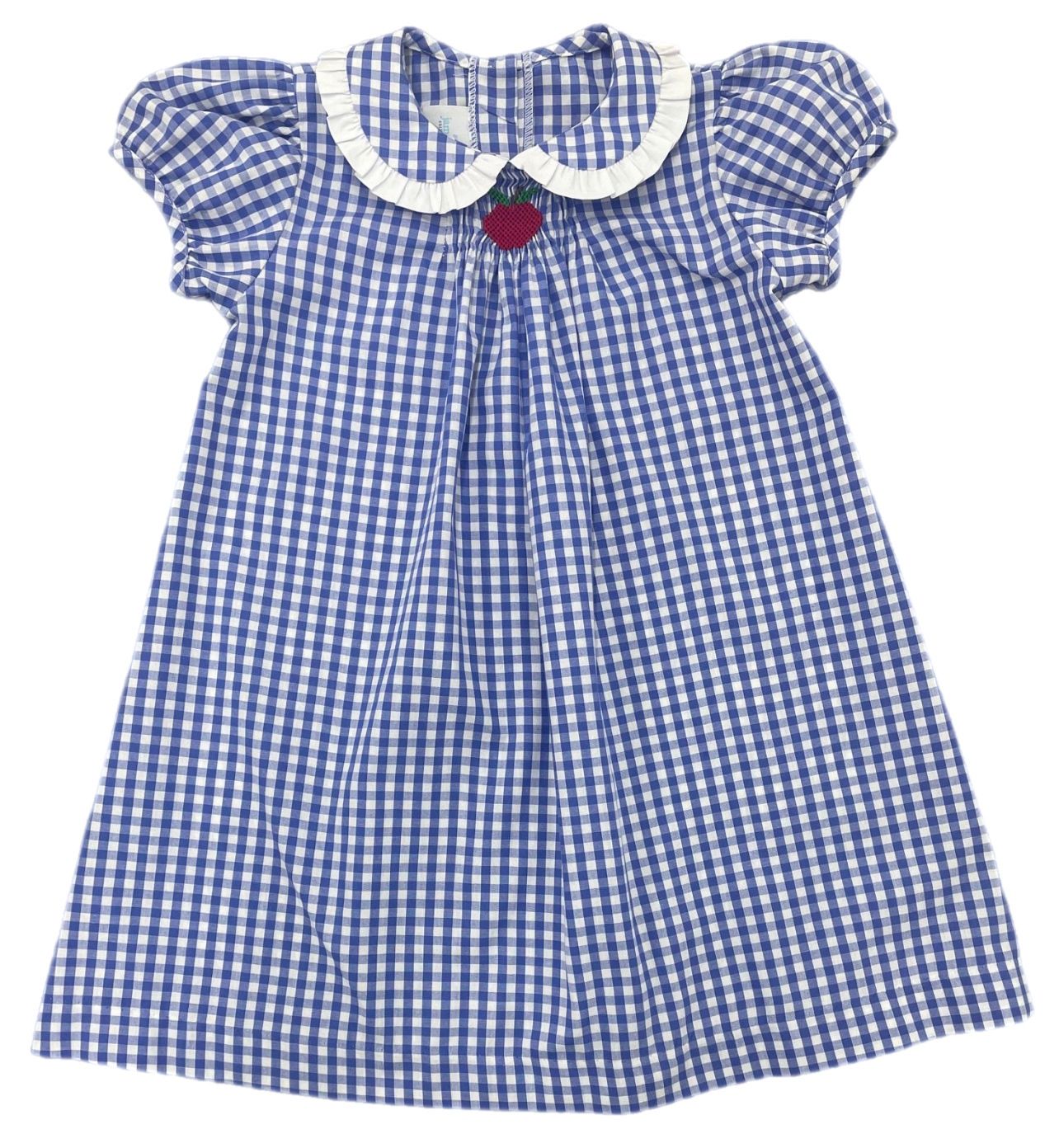 Back to School Apple Sage Smocked Dress