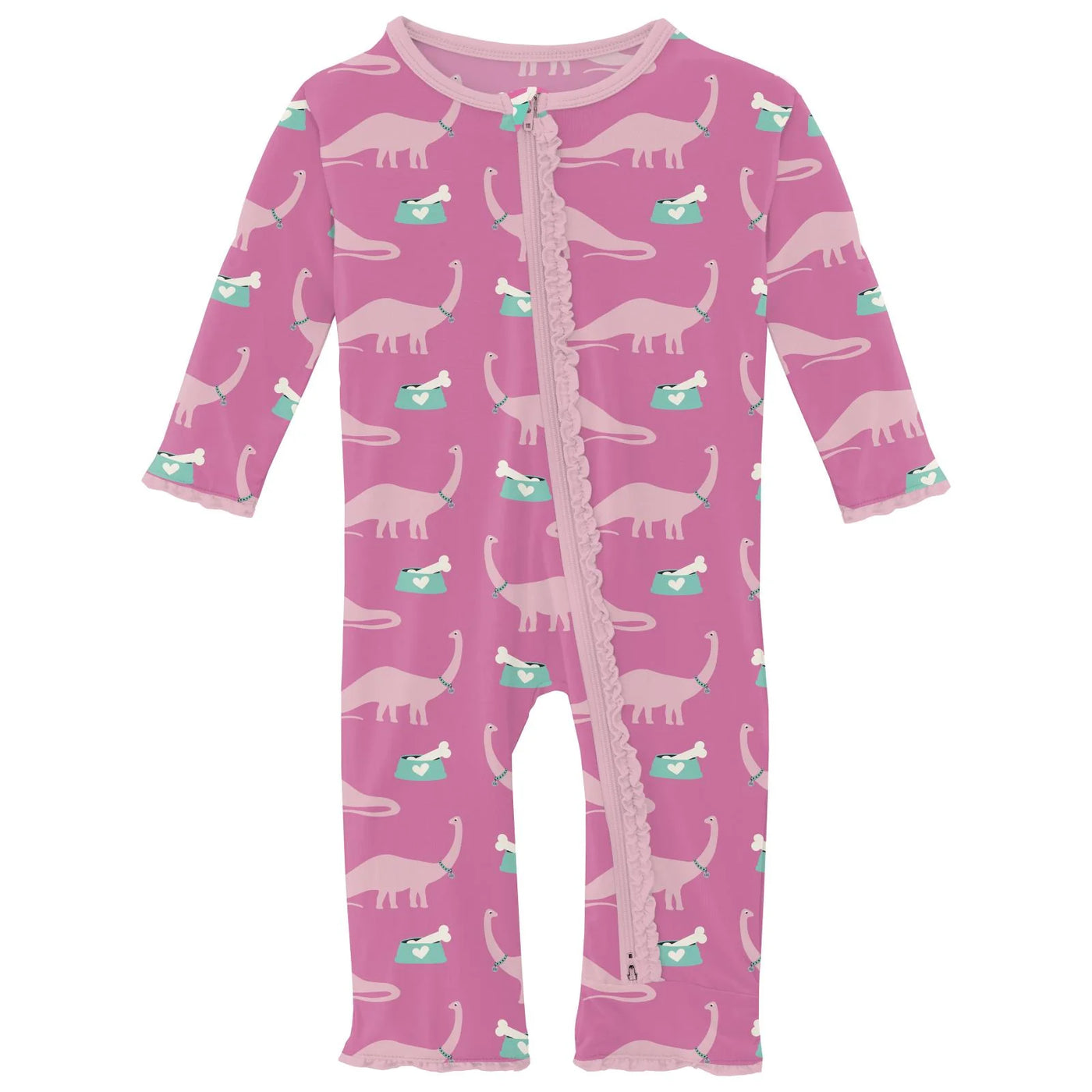 Tulip Pet Dino Print Muffin Ruffle Coverall