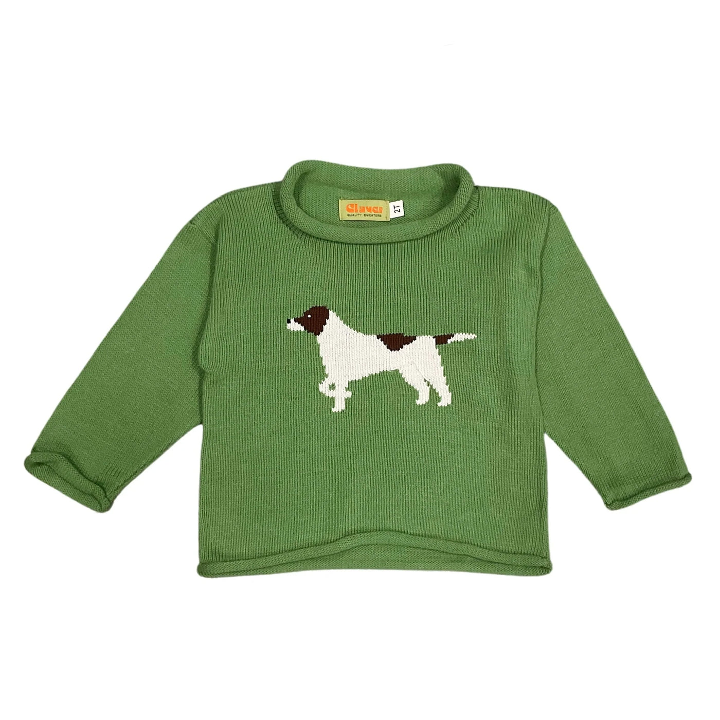 Rollneck Pointer Sweater- Peapod Green