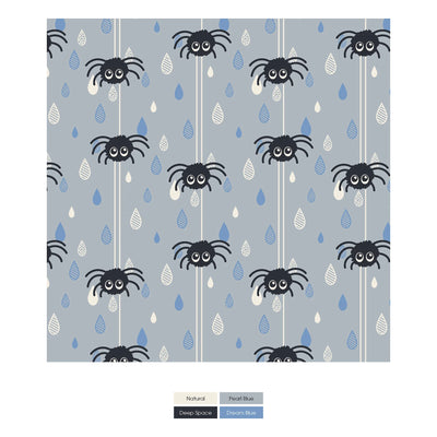 Pearl Blue Itsy Bitsy Spider Print Boxer Brief