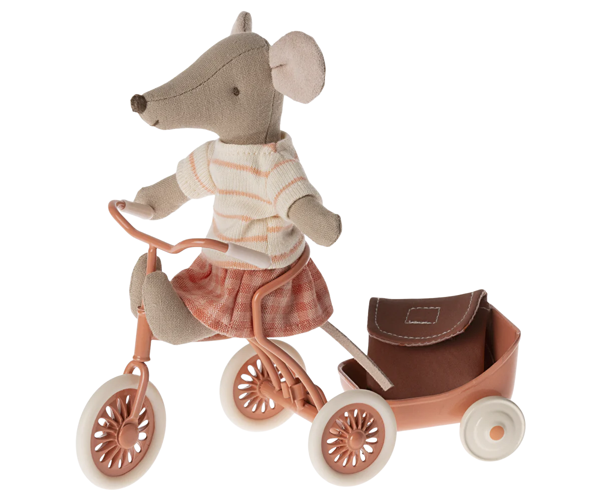 Tricycle Mouse, Big Sister- Coral