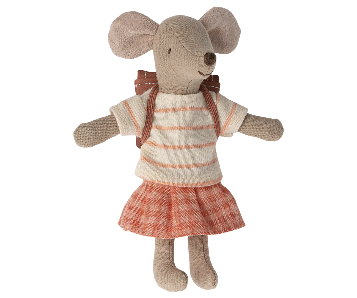 Tricycle Mouse, Big Sister- Coral